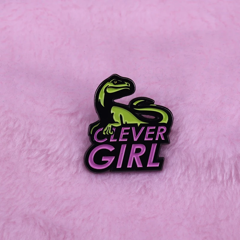 Парка Юрского периода умная девушка мягкая эмалированная булавка