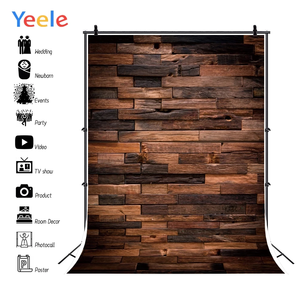 Виниловый фон для фотосъемки новорожденных с изображением коричневых