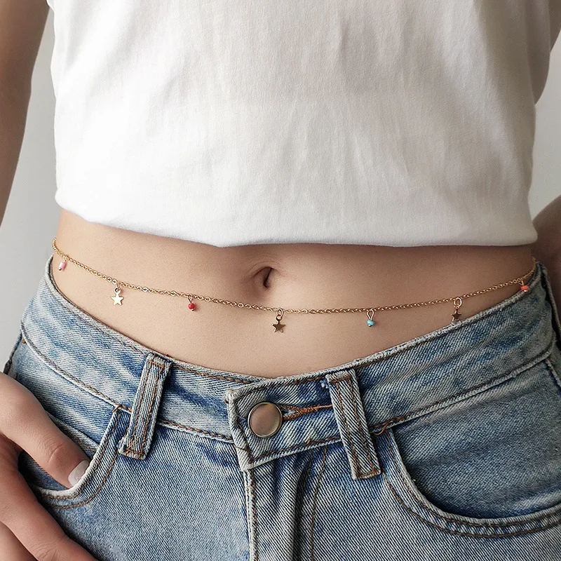 Женская цепочка на талию с бусинами бабочками винтажная пляжная подвесками в