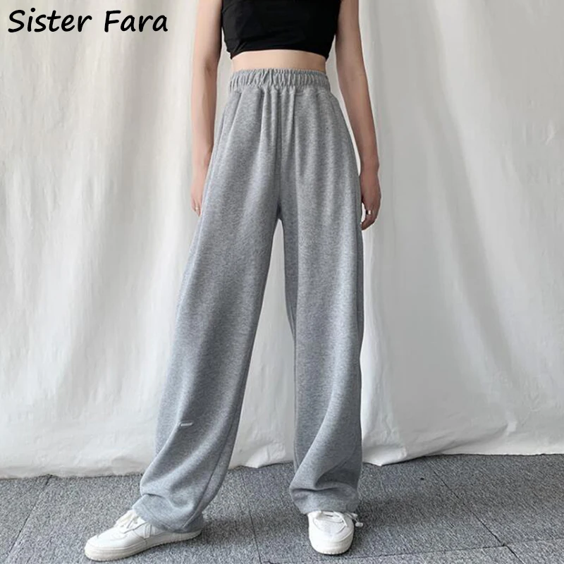 

Sister Fara Autumn Winter Cotton Jogging Tie Feet Pants Women's Elastic Waist Solid Warm Thick Harem Pants Female Sport Trousers