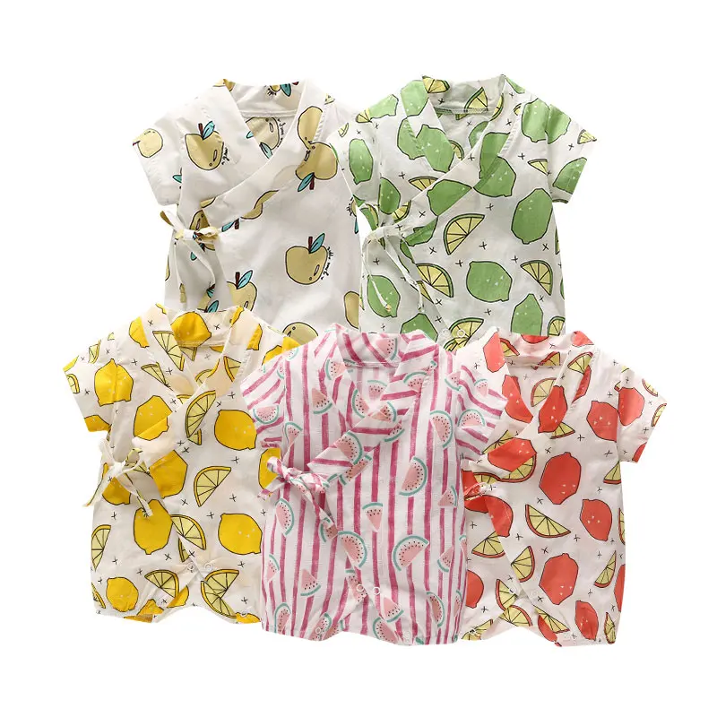 

Seartist Newborn Kimono Jumpsuit Baby Girls Boys Summer Body Suit Organic Cotton Gauze Rompers 2022 New Buy One Get One Free 30