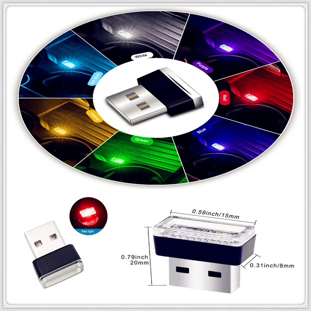 Автомобильный USB атмосферный свет декоративная лампа для Ssangyong rexton w actyon korando c stavic