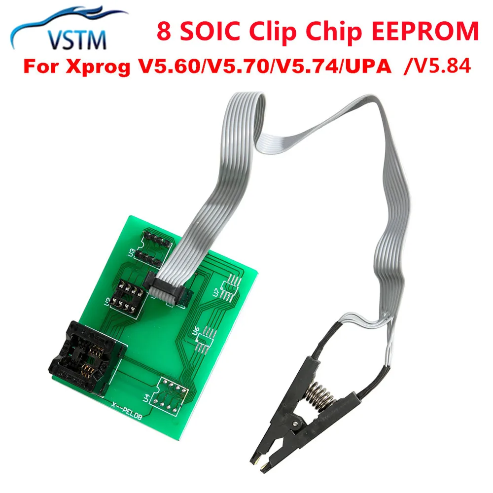 2022 xprog 5.84 плата eeprom upa usb v1.3 программатор адаптер с soic 8 sop8 тестовый зажим для