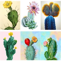 5d diy diamond painting scenery cross stitch cactus diamond embroidery crafts full square round drill home decor manual art gift