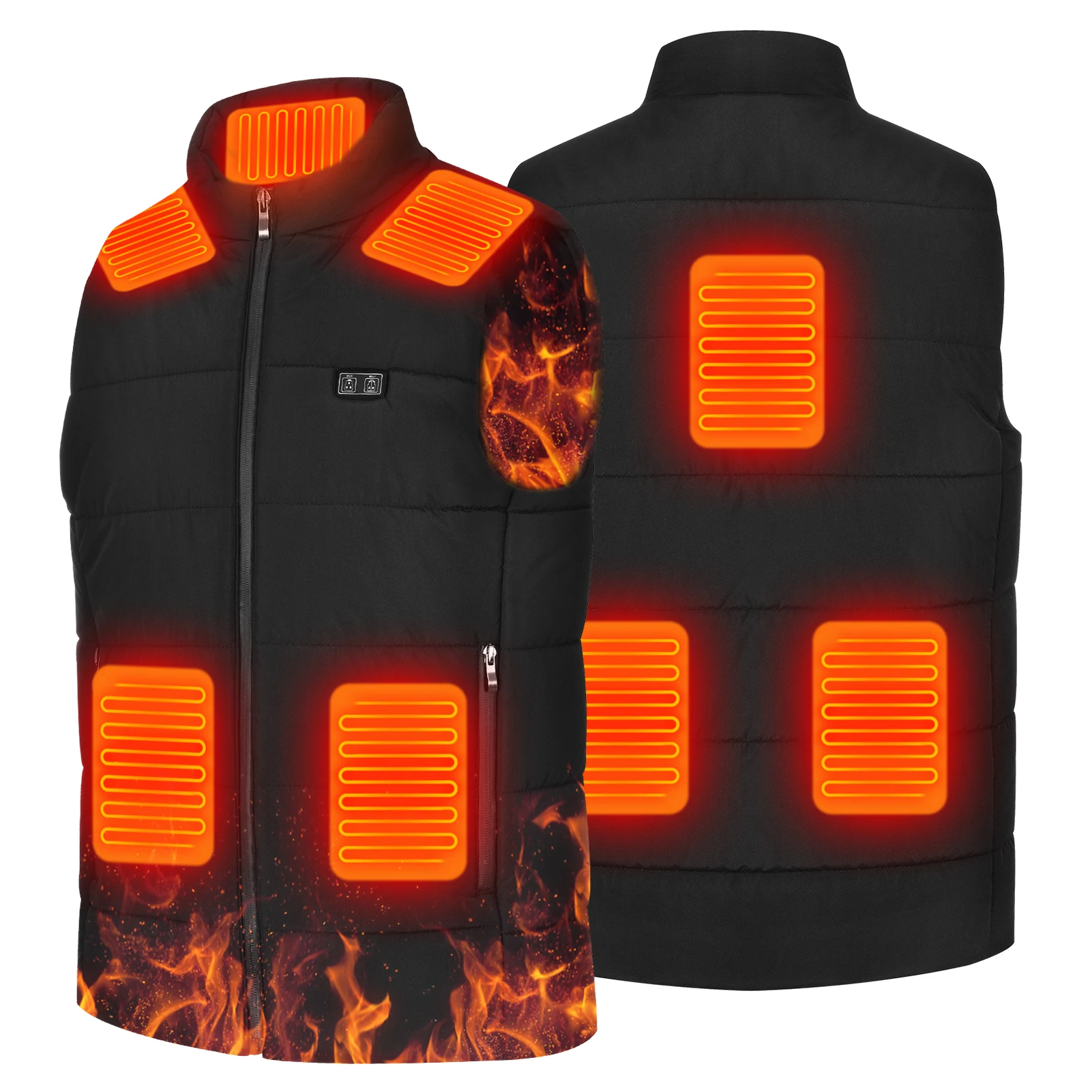 

USB Charging Electric Thermal Heating Jacket Insulated Heating Clothes with 3 Optional Temperature Setting Heated Vest Washable