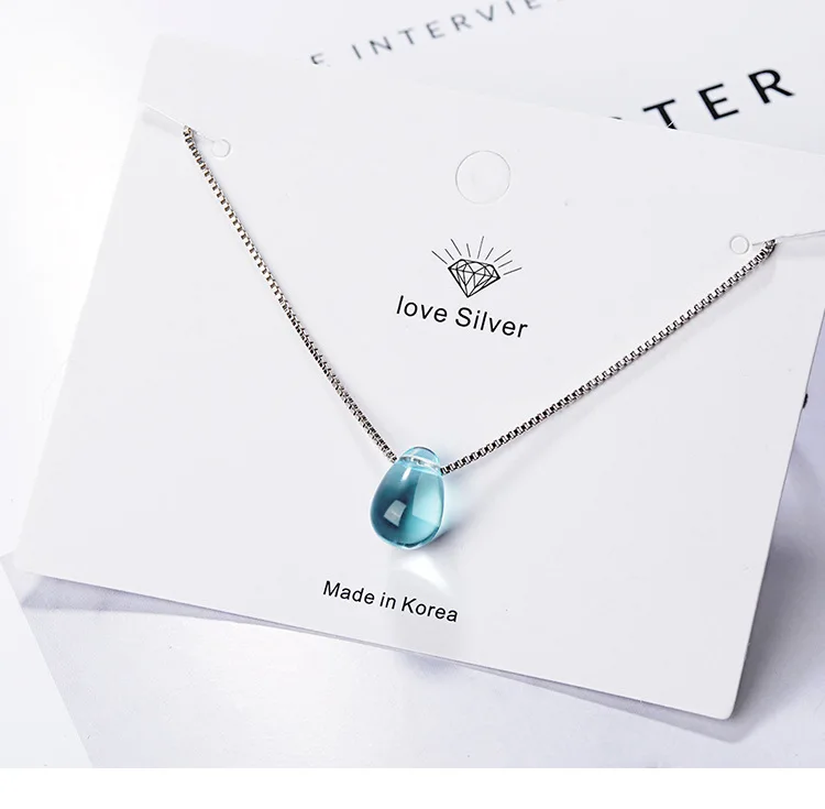 Dreamhonor Новые простые темперамент 925 кольцо из стерлингового серебра с голубым