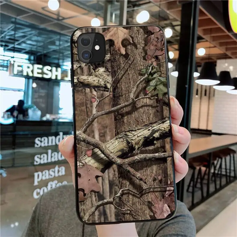 Чехол для телефона Realtree с камуфляжным рисунком настоящего дерева iphone 13 12 11 Pro Max Mini