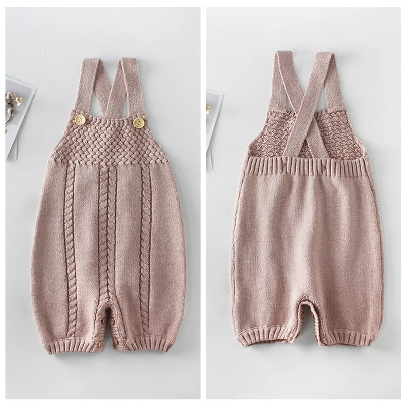 

Knitted Baby Clothing Autumn Knitted Baby Rompers Newborn Baby Overalls Woolen Newborn Girls Boys Jumpsuit Baby Clothing
