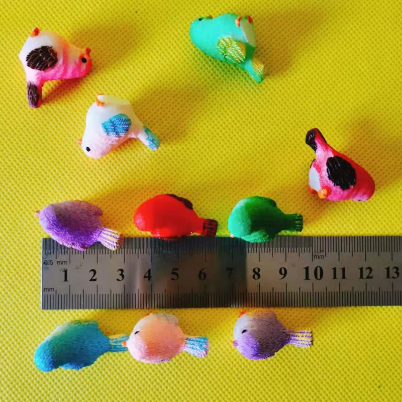 10 шт. голубь Попугай/маленькая птичка/миниатюры для кукольного