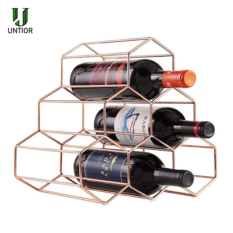 Золотая сотовая Винная стойка UNTIOR декоративная Скандинавская креативная из