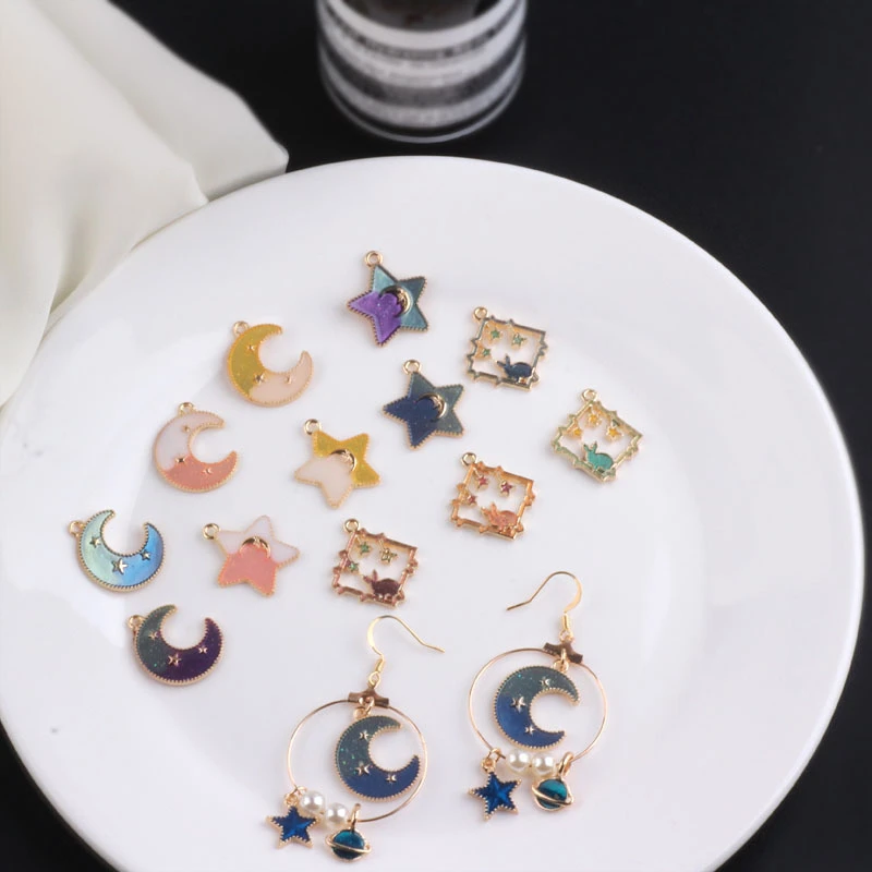 10 шт в упаковке новая горячая распродажа модная обувь массивные серьги виде Луны