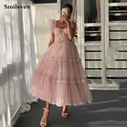 Пышные тюлевые платья Smileven, короткие платья для выпускного вечера, на тонких бретелях, длиной до щиколотки, официальные платья, праздничное платье, большие размеры