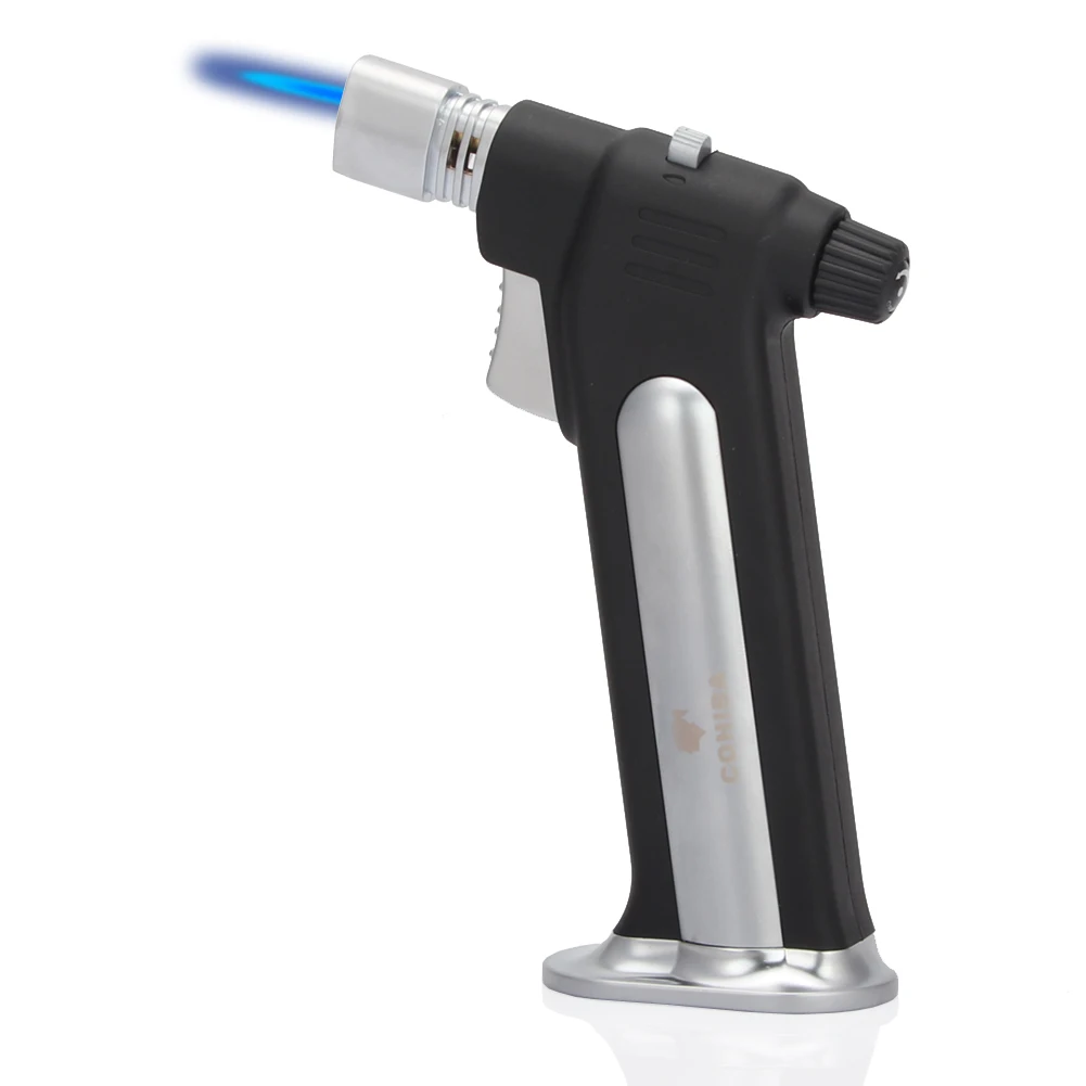 COHIBA Пистолет Стиль Зажигалка для сигар Металл бутан Газ Зажигалки сигарет один