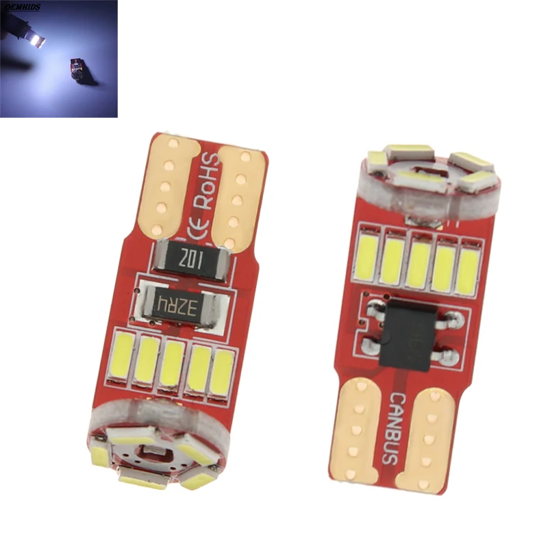 50 светодиодный т., Автомобильные светодиодные лампы Canbus 168 T10 4014 15SMD