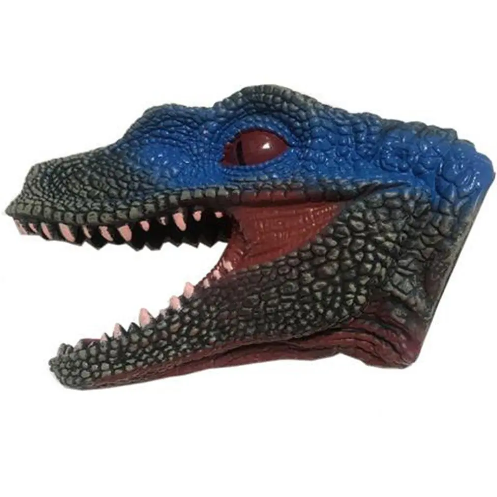 New Dinosaur Hand Puppets Soft Rubber Toys Jurassic Realistic Puppet Head Figure | Игрушки и хобби