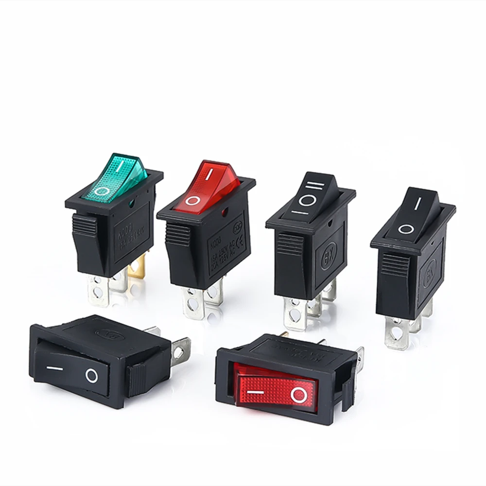 5 шт./лот KCD3 101 Single Rocker Switch 2 3 PIN Gear Red Black Green 16A|lot game|lot sizelot earrings |