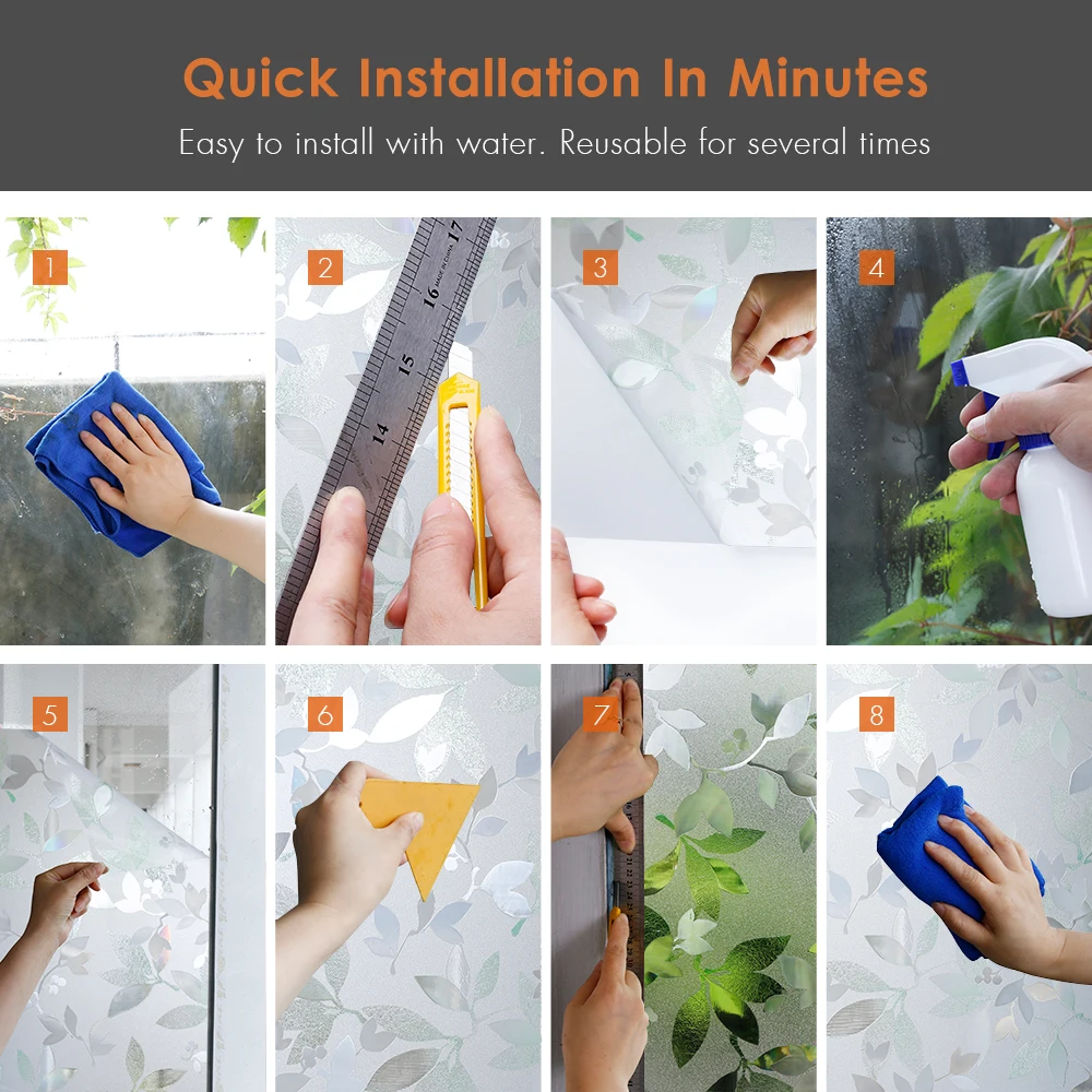 3D лазерные оконные пленки самоклеющаяся пленка для конфиденциальности