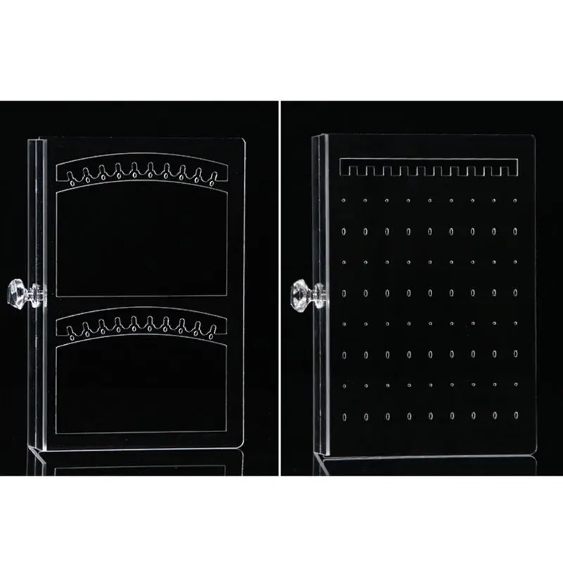 

Acrylic Dust-proof Jewelry Storage Box Earrings Display Stand Drawers Organizer