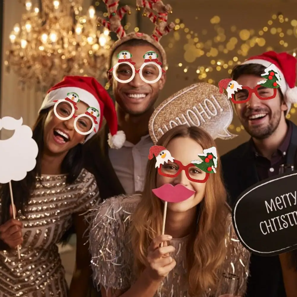 4 шт. рождественские очки украшения блестки для очков костюм вечерние эльфа