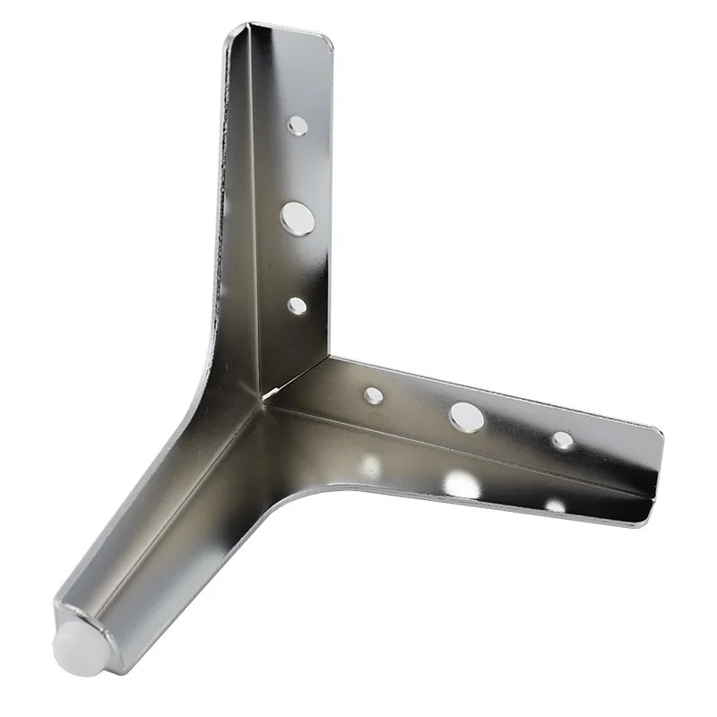 4pcs/lot Triangular Metal Furniture Leg Support Silver Coffee Table Legs Sofa Foot Accessories Rubber Bed Riser |