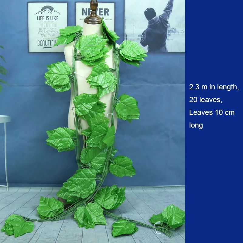 2.3M Artificial Ivy green Leaf Garland Plants Vine Fake Foliage Flowers Home Decor Plastic Flower Rattan string | Дом и сад
