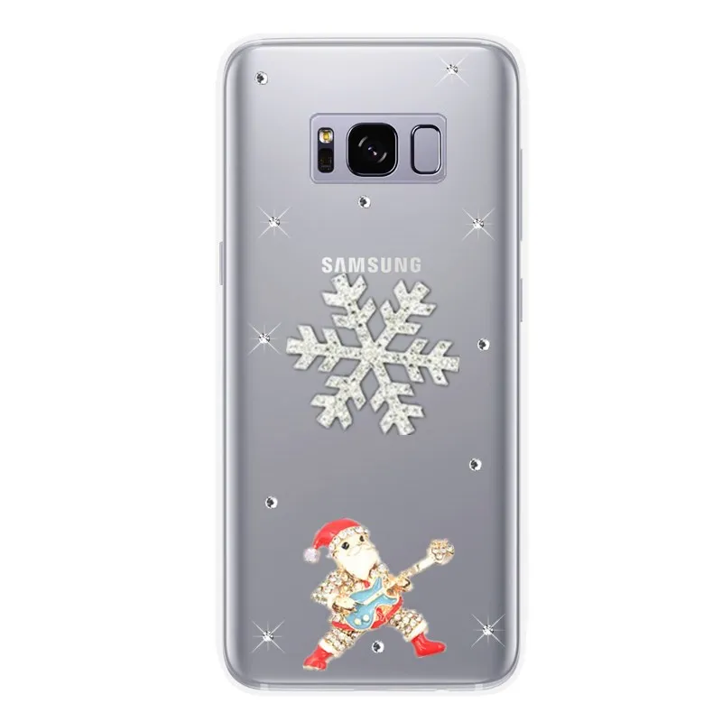 S9 S8 S10 плюс S10E Note 8 9 Яркие Рождественские snowfla чехол для телефона samsung Galaxy J6 A8 A6 A9 A7
