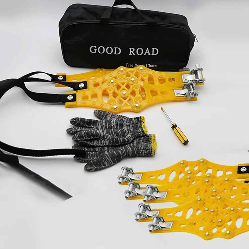 

Winter Car Tire Snow Chain Alloy Steel X-shaped Cross Design Durable Universal Thickened Anti-skid Chain For Ice/Snow/Mud Road
