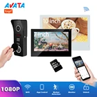 Дверной видеодомофон TUYA Smart Life, 10 дюймов и 7 дюймов, Wi-Fi, беспроводной сенсорный экран, 1080P, радиочастотный видеодомофон