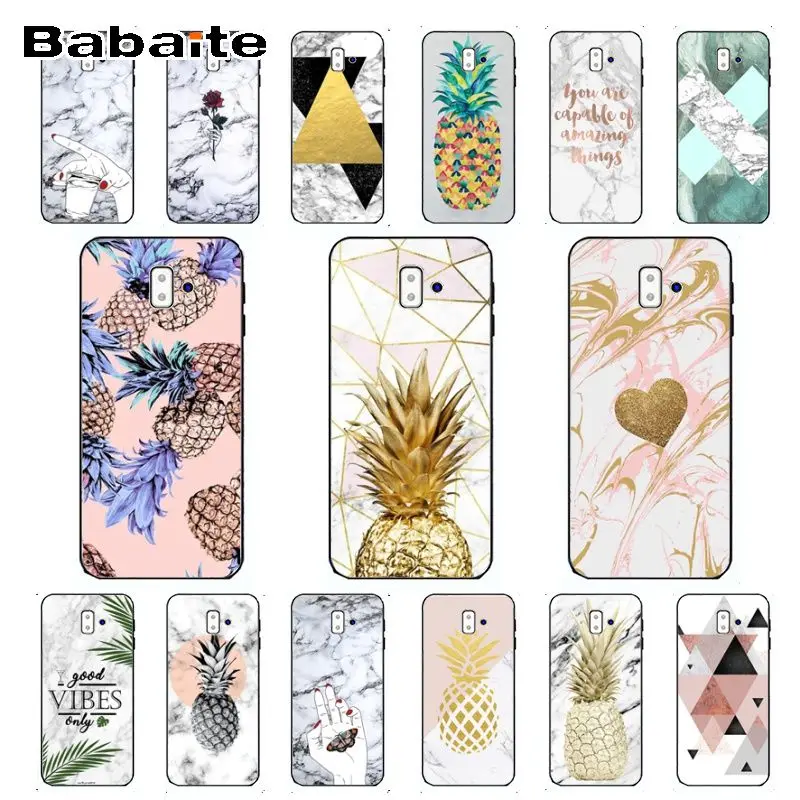 С цветочным узором банановых листьев принт в виде ананаса мрамор геометрический