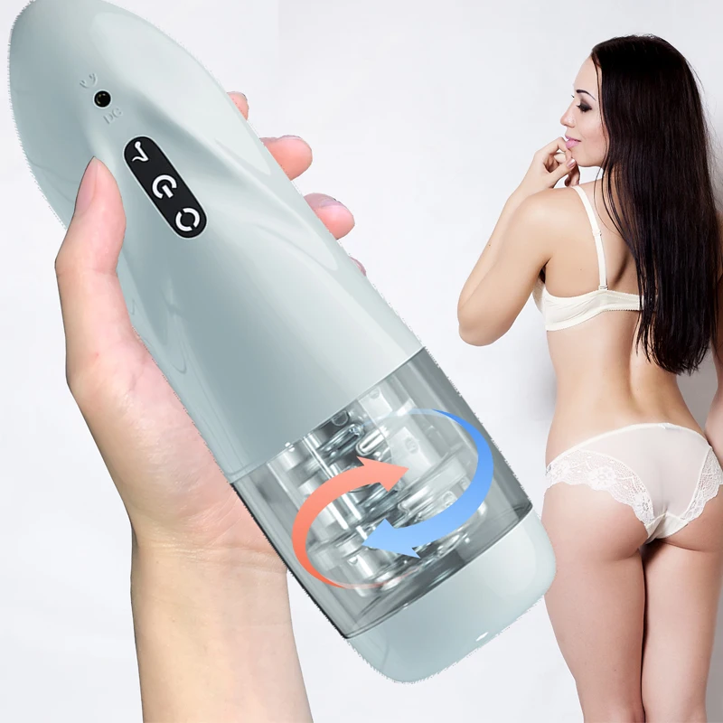 Автоматическая вращающаяся чашка мужской мастурбатор 10*10 режимов силиконовая