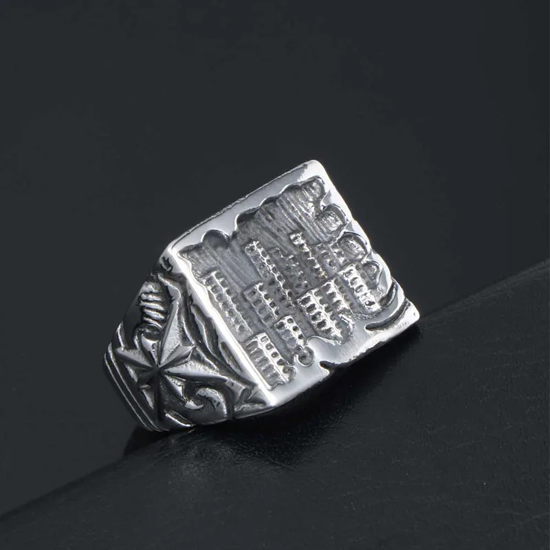 Мужское кольцо Hemiston винтажное из титановой стали | Украшения и аксессуары