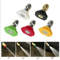 5pcsset 14 quick connector car washing nozzles 0152540 degree metal high pressure washer nozzle