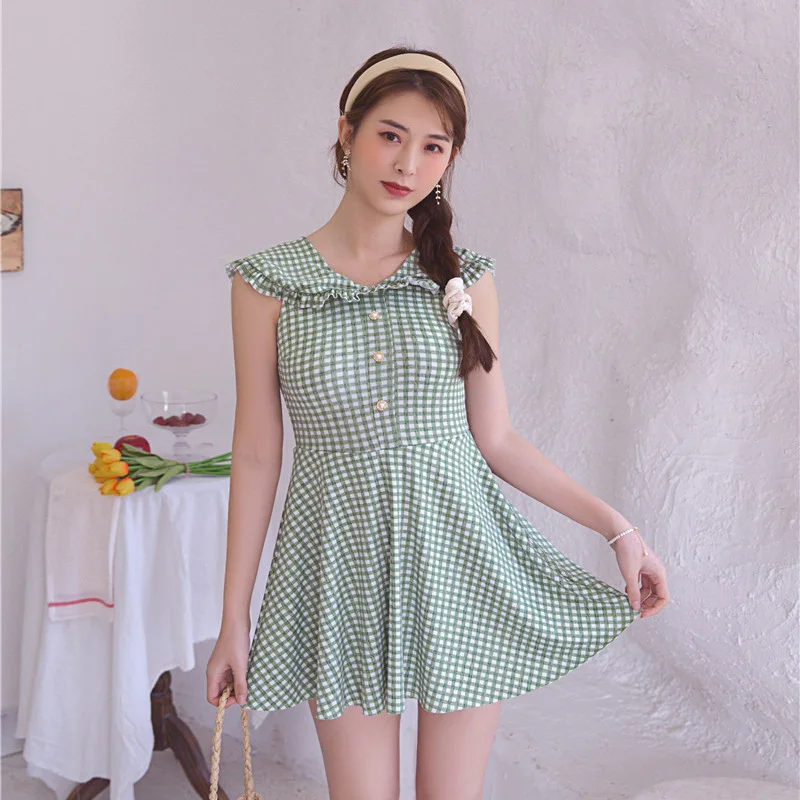 

Новинка 2021, соблазнительный купальный костюм на спине, однотонная Слитная одежда для плавания с высокими штанинами, женский купальный кост...