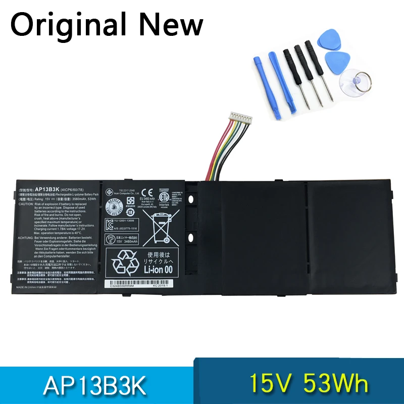 Новый оригинальный AP13B3K ноутбук Батарея для ACER Aspire V5 R7 572G 573G 472G 473G 552G M5 583P 572P 571