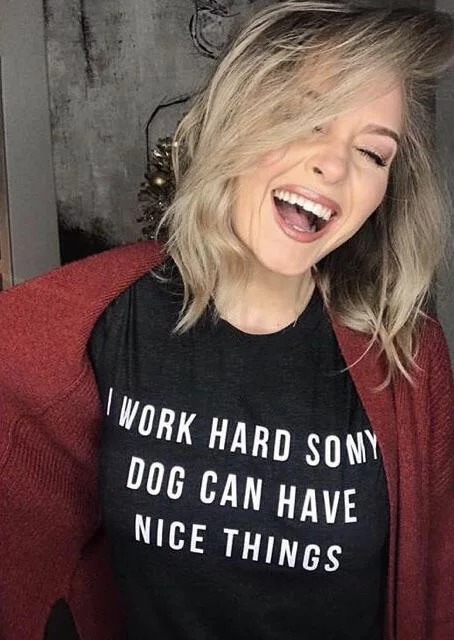 Для женщин футболки для собак Футболка &quotМама&quot Crewneck Графический женские