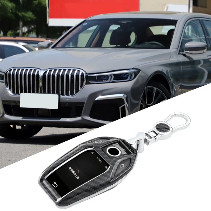 Abs углеродного волокна автомобильный чехол для брелка с ключом держатель пульта