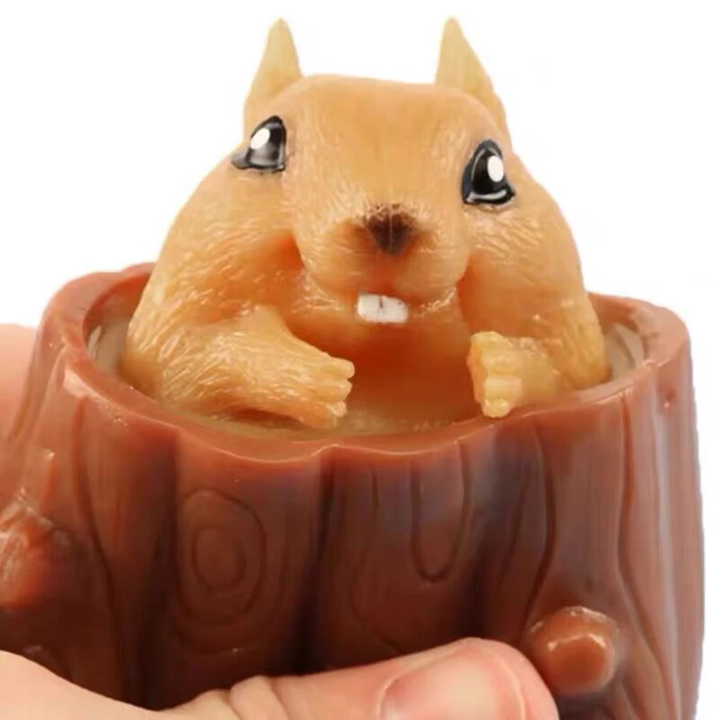 

Squeeze Squirrel Cup Toys Relaxation Trick Toy Anti-anxiety Stress Relief
