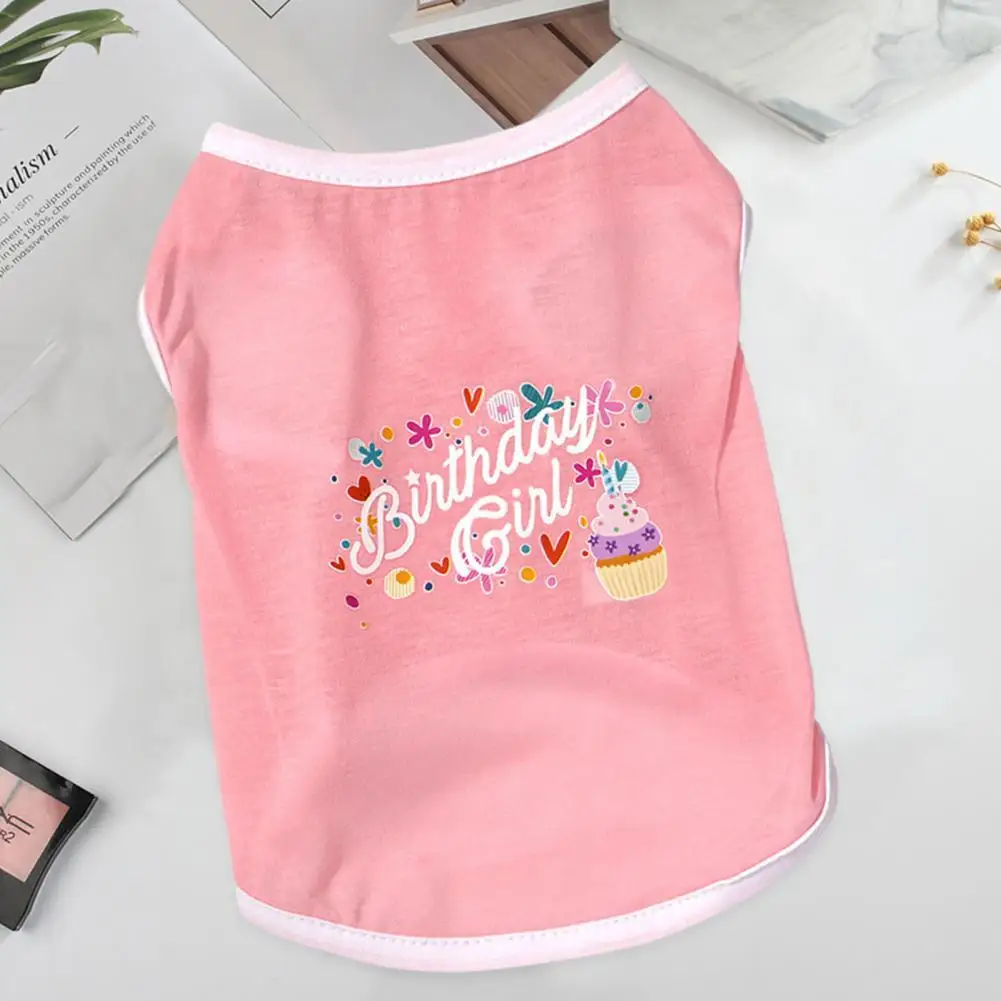 Симпатичный хлопковый жилет с круглым вырезом и принтом рубашка наряд для собаки