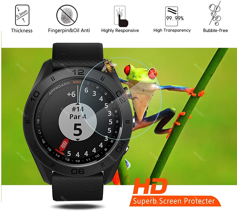 3 шт прозрачная пленка Закаленное стекло протектор экрана для Garmin подход S62 Смарт