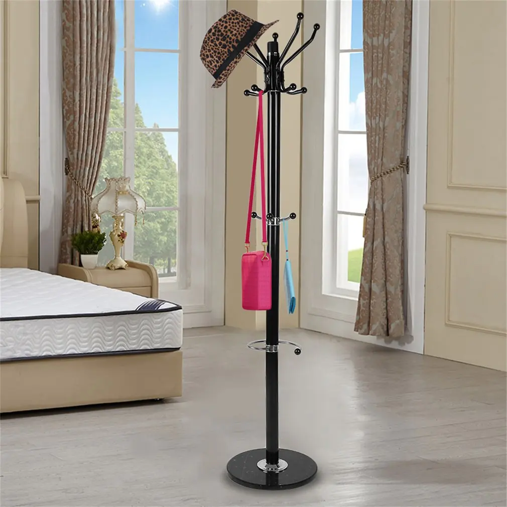 Goedkoop Nieuwe Multifunctionele Metalen Hanger Vloer Staande Kapstok Organizer Hanger Hook Stand Voor Jassen Hoeden Sjaals Kleding Handtassen
