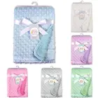 Детское Двухслойное Флисовое одеяло, утепленная пеленка для младенцев, конверт для коляски, постельное белье для новорожденных