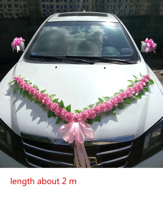Свадебное украшение для автомобиля набор аксессуаров с цветами на руль