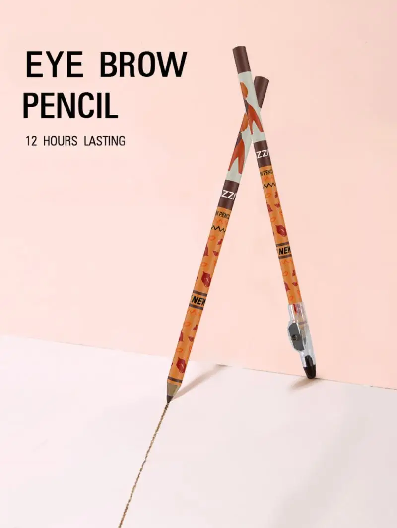 1 шт. карандаш для бровей черного и коричневого цвета с пилинговым ножом легко