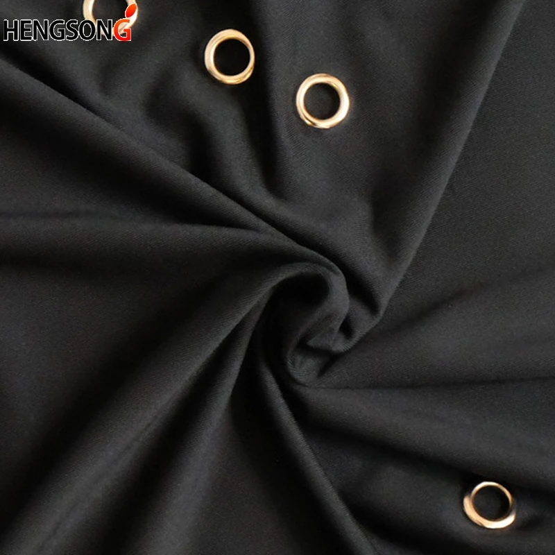 

Women Sexy Turtleneck Long Sleeve Punk Gothic Dress Hole Slim Autumn Spring Black Mini Dress Nightclub Party Dress Vestido