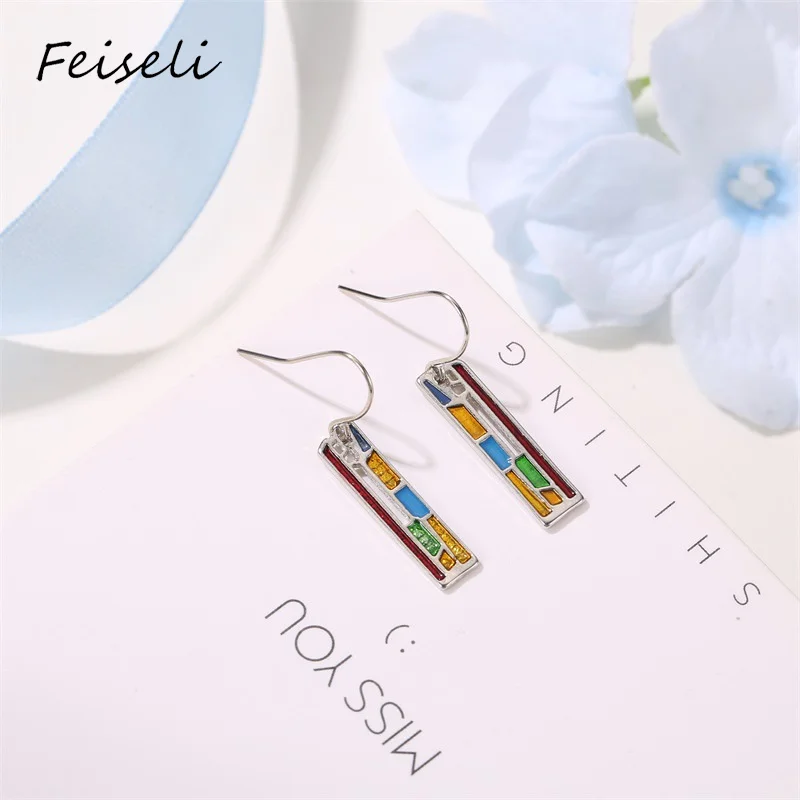 Feiseli Новое поступление длинные геометрические цветные металлические Висячие