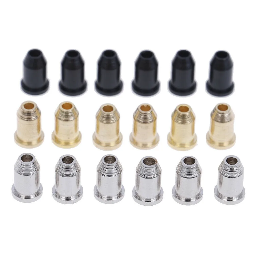 

6PCS Vintage Guitar String Mounting Buckle Through Body Ferrules Bushing Part Durable Stainless Steel Instruments Accessories