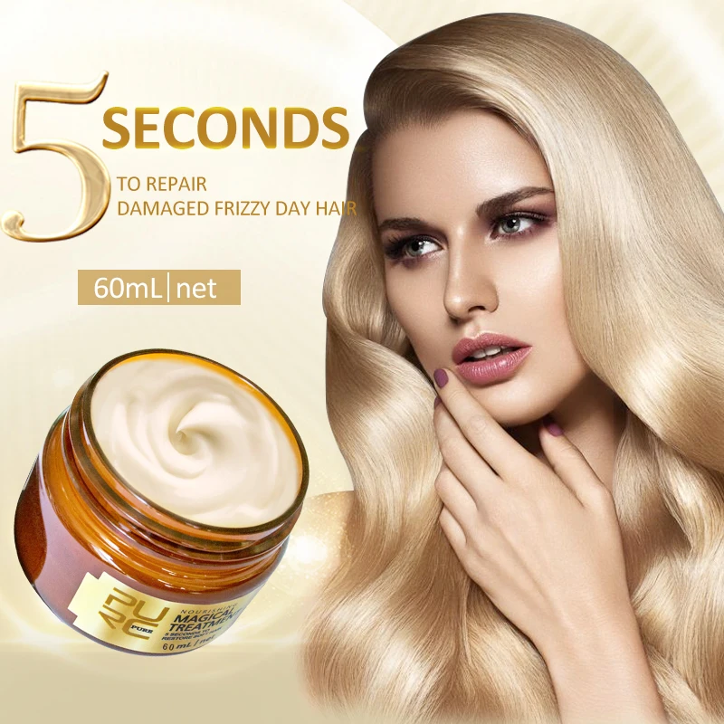 

Magical Treatment Mask 60ml Keratin Hair Treatment Hair Care 5 Seconds Repairs Frizzy Make Hair Soft Smooth