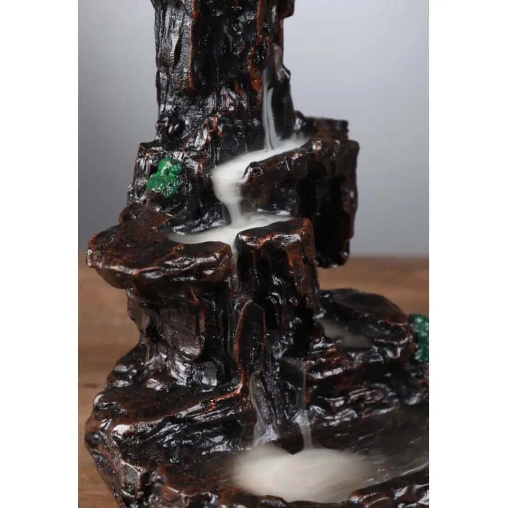 

Mountain River Handicrafts Backflow Incense Burner With 20 Pcs Cones Smoke Waterfall Incense Stick Holder Resin Censer Ornaments