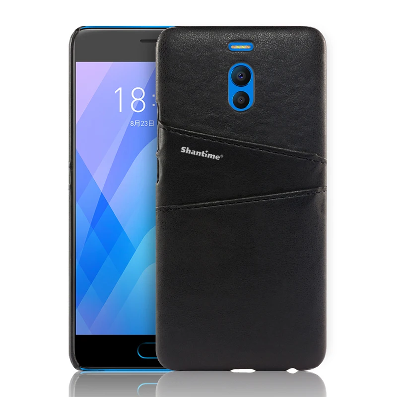 BLACK Обложка на заднюю панель из искусственной кожи для Meizu M6 Note чехол-кошелек для Meizu M6T чехол с отделениями для визиток для Meizu 15 15 Plus чехол для телефона - Цвет: BLACK
