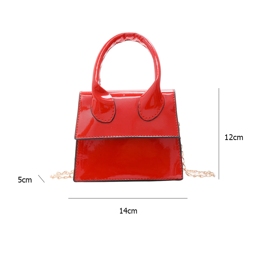 

2021 New Fashion PU Leather Women Mini Shoulder Messenger Bag Casual Solid Candy Color Small Handbag Ladies Chain Crossbody Bag